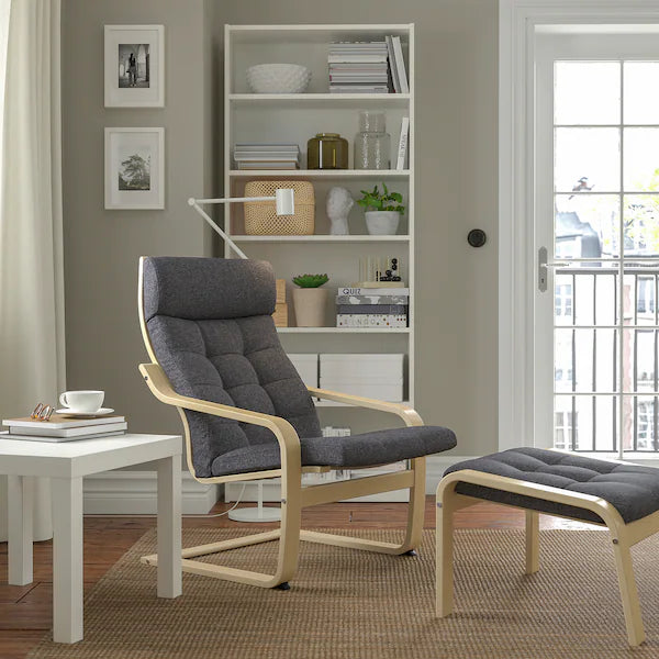 IKEA POÄNG Armchair, brown/Gunnared dark gray