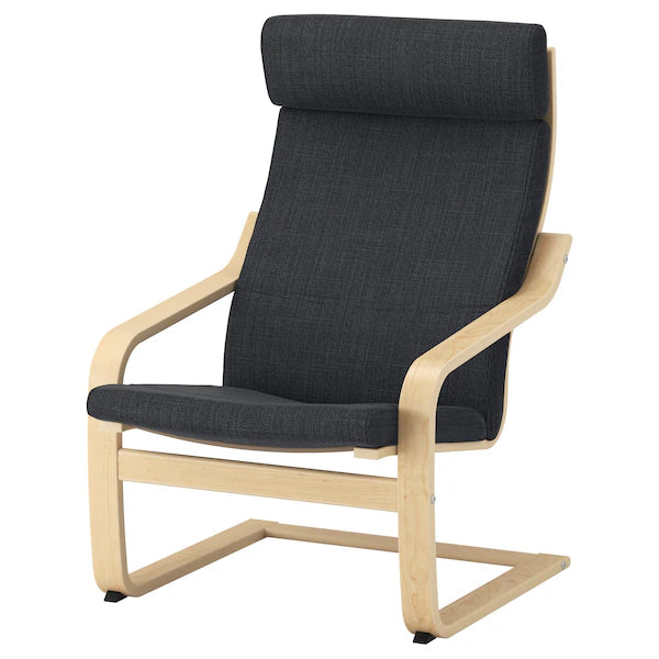 IKEA POÄNG Armchair, brown/Hillared anthracite