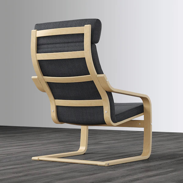 IKEA POÄNG Armchair, brown/Hillared anthracite