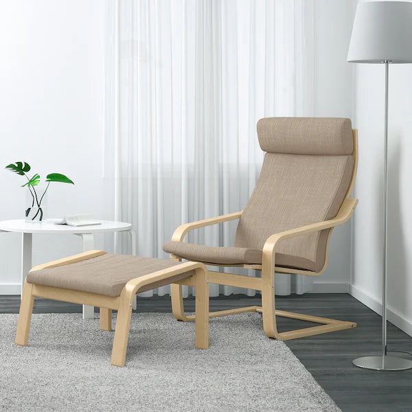 IKEA POÄNG Armchair, birch veneer/Hillared beige