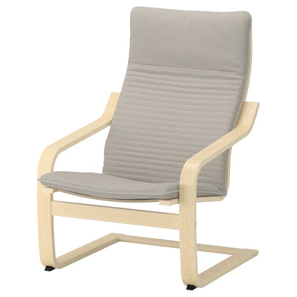 IKEA POÄNG Armchair, birch veneer/Knisa light beige