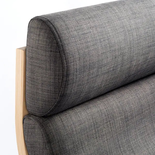 IKEA POÄNG Armchair, brown/Skiftebo dark gray