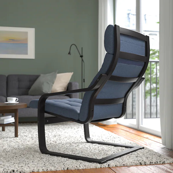 IKEA POÄNG Armchair, birch veneer/Gunnared blue