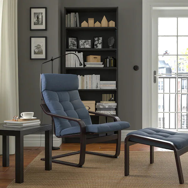 IKEA POÄNG Armchair, birch veneer/Gunnared blue