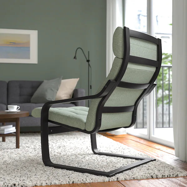 IKEA POÄNG Armchair, birch veneer/Gunnared light green