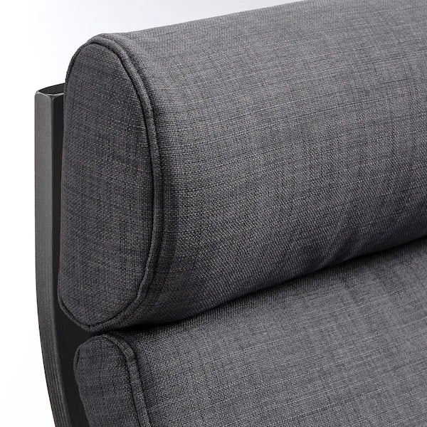 IKEA POÄNG Armchair, brown/Skiftebo dark gray
