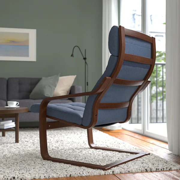 IKEA POÄNG Armchair, birch veneer/Gunnared blue