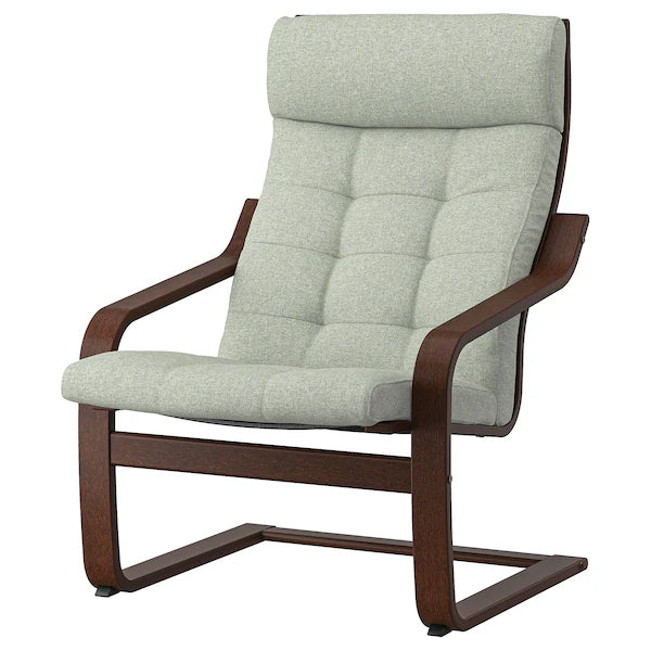 IKEA POÄNG Armchair, birch veneer/Gunnared light green