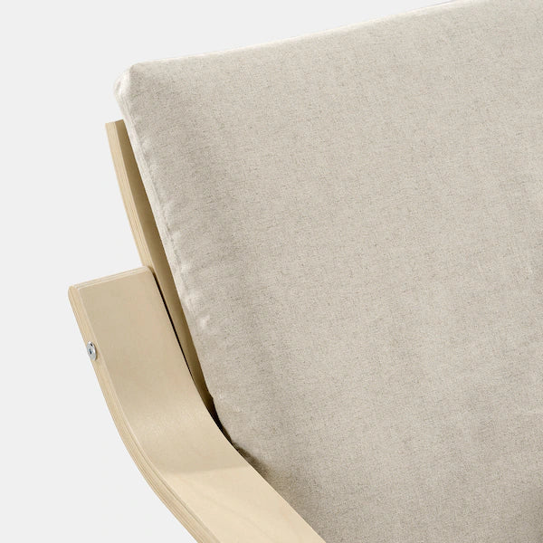 IKEA POÄNG Low-back armchair, natural/beige/Katorp natural/beige