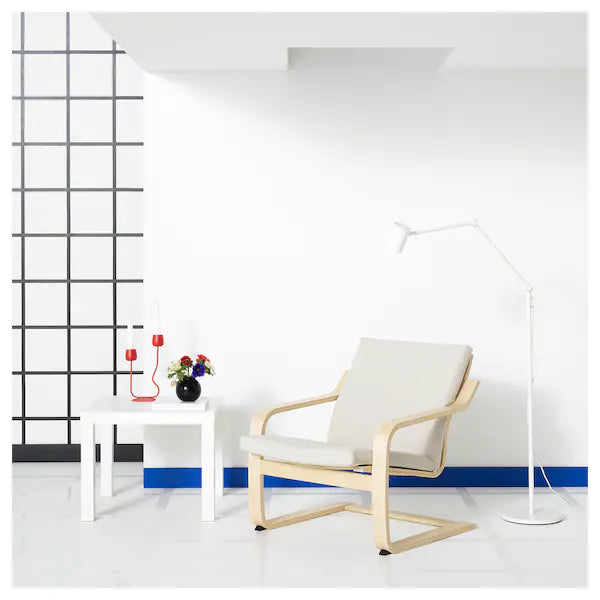 IKEA POÄNG Low-back armchair, natural/beige/Katorp natural/beige