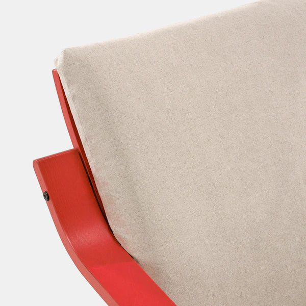 IKEA POÄNG Low-back armchair, natural/beige/Katorp natural/beige