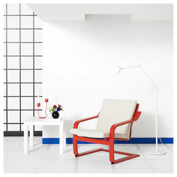 IKEA POÄNG Low-back armchair, natural/beige/Katorp natural/beige