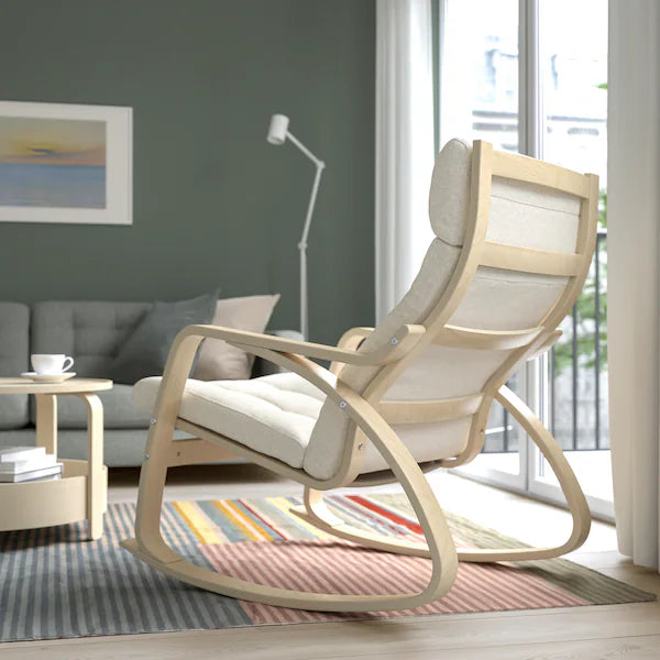 IKEA POÄNG Rocking chair, birch veneer/Gunnared beige