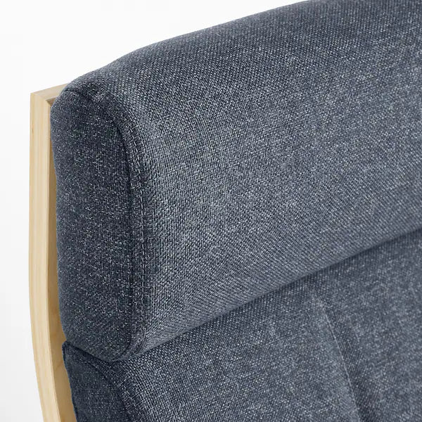 IKEA POÄNG Rocking chair, birch veneer/Gunnared blue