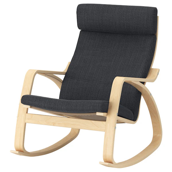 IKEA POÄNG Rocking chair, birch veneer/Hillared anthracite