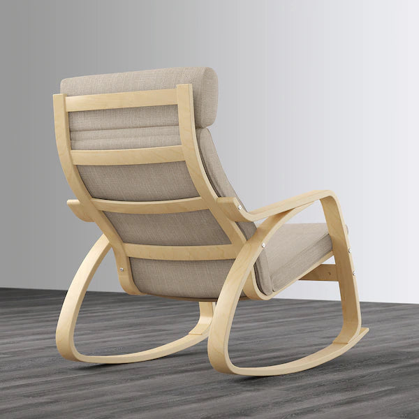 IKEA POÄNG Rocking chair, birch veneer/Hillared beige
