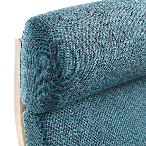 IKEA POÄNG Rocking chair, birch veneer/Hillared dark blue