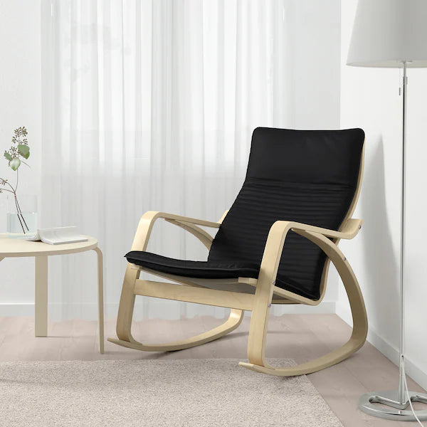 IKEA POÄNG Rocking chair, birch veneer/Knisa black