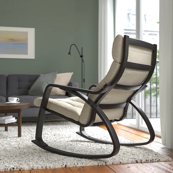 IKEA POÄNG Rocking chair, birch veneer/Gunnared beige