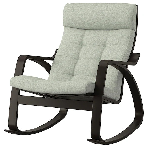 IKEA POÄNG Rocking chair, birch veneer/Gunnared light green