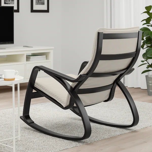 IKEA POÄNG Rocking chair, birch veneer/Knisa light beige