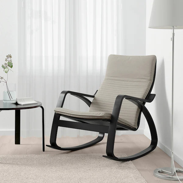 IKEA POÄNG Rocking chair, birch veneer/Knisa light beige