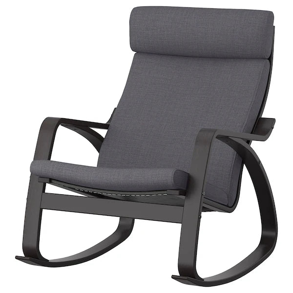 IKEA POÄNG Rocking chair, birch veneer/Skiftebo dark gray