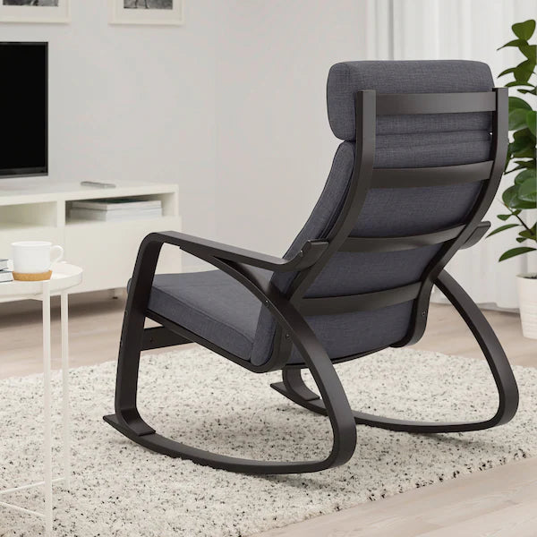 IKEA POÄNG Rocking chair, birch veneer/Skiftebo dark gray