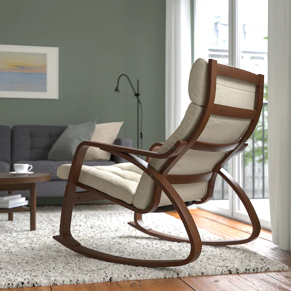 IKEA POÄNG Rocking chair, birch veneer/Gunnared beige