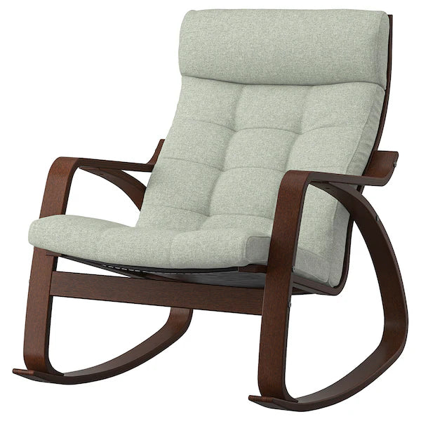 IKEA POÄNG Rocking chair, birch veneer/Gunnared light green