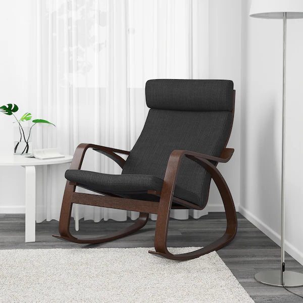 IKEA POÄNG Rocking chair, birch veneer/Hillared anthracite