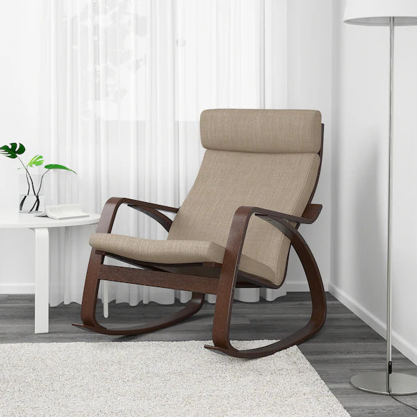IKEA POÄNG Rocking chair, birch veneer/Hillared beige
