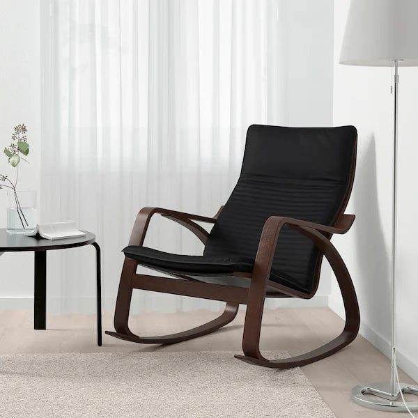 IKEA POÄNG Rocking chair, birch veneer/Knisa black