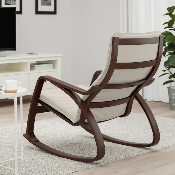IKEA POÄNG Rocking chair, birch veneer/Knisa light beige