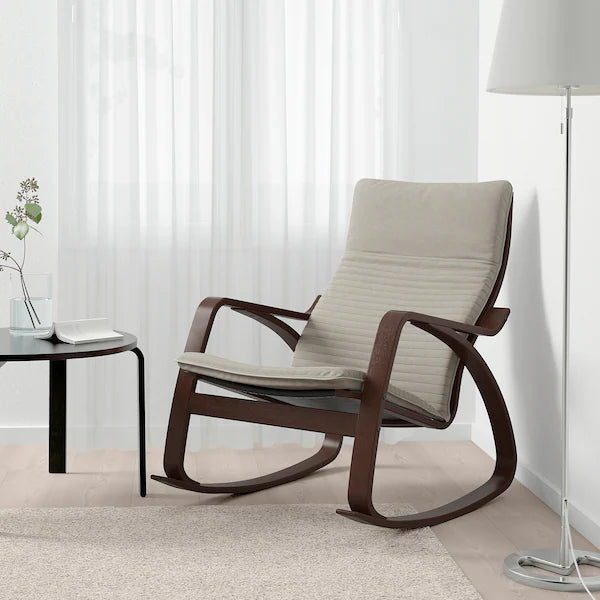 IKEA POÄNG Rocking chair, birch veneer/Knisa light beige