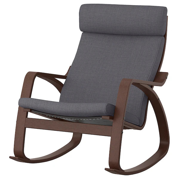 IKEA POÄNG Rocking chair, birch veneer/Skiftebo dark gray