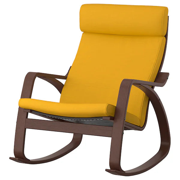 IKEA POÄNG Rocking chair, birch veneer/Skiftebo yellow