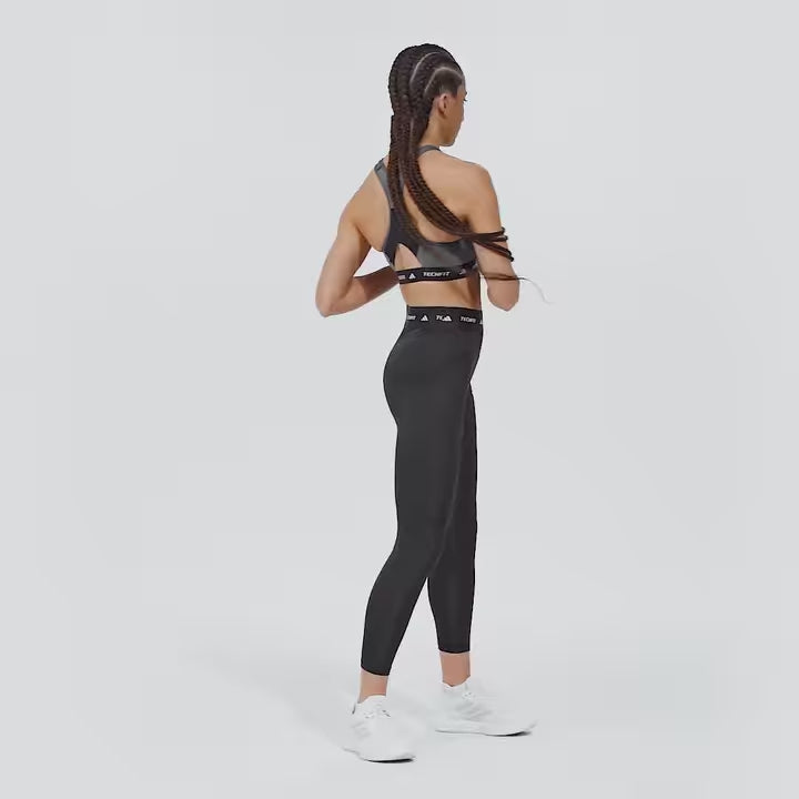 Adidas Techfit Medium-Support High-Neck Colorblock Bra