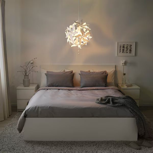 IKEA RAMSELE Pendant lamp, flower/white, 17 "