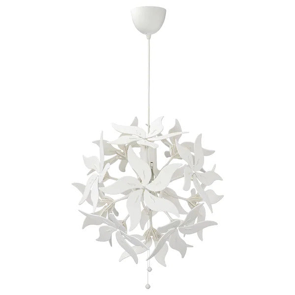 IKEA RAMSELE Pendant lamp, flower/white, 17 "