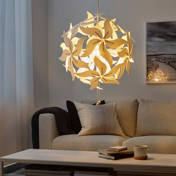 IKEA RAMSELE Pendant lamp, flower/white, 17 "