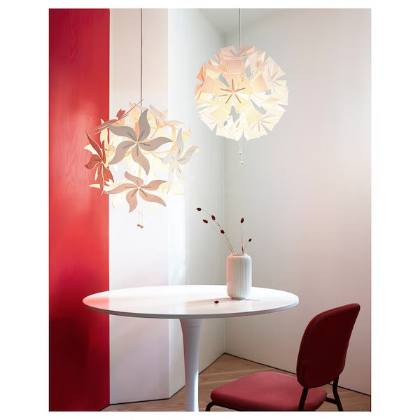 IKEA RAMSELE Pendant lamp, flower/white, 17 "