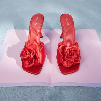 ALDO  Red rose Heeled mule