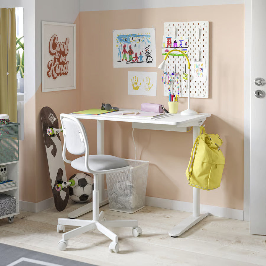 IKEA RELATERA Desk, white, 35 3/8x23 5/8 "