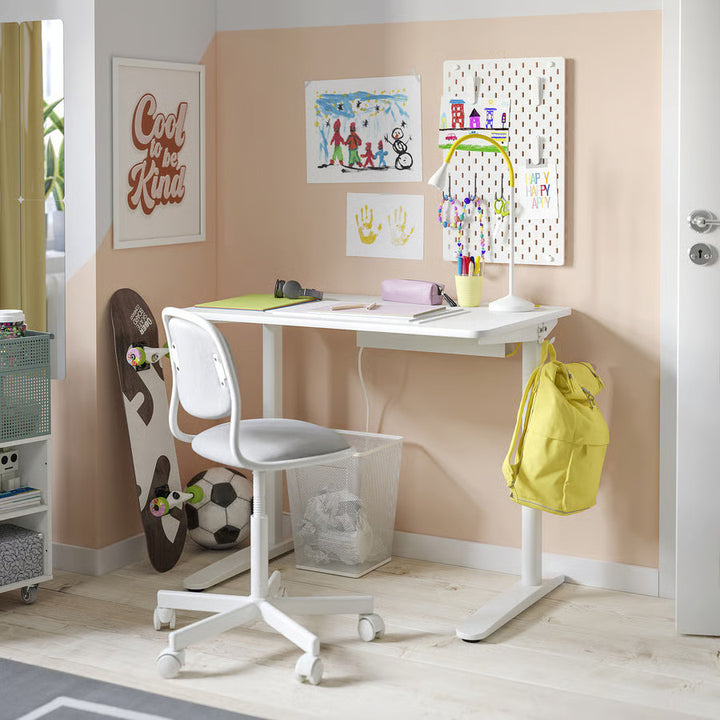 IKEA RELATERA Desk, white, 35 3/8x23 5/8 "