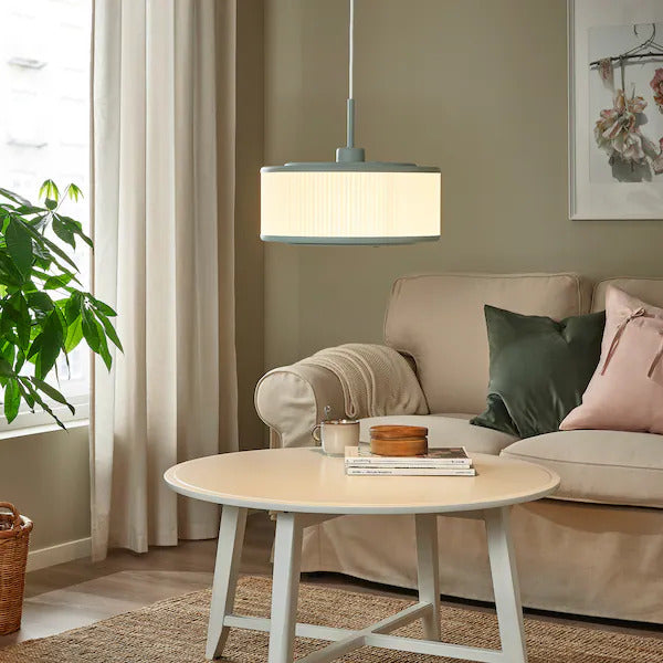 IKEA REMTÅNG Pendant lamp, gray-green, 15 "