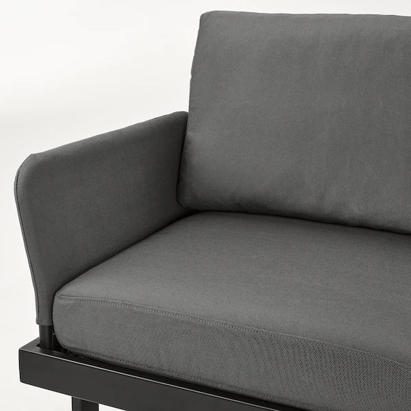 IKEA REVSKÄR 3-seat conversation set, outdoor anthracite/Frösön/Duvholmen dark gray