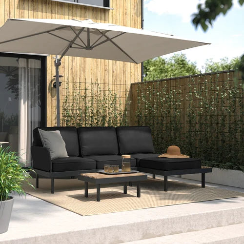 IKEA REVSKÄR 3-seat conversation set, outdoor anthracite/Järpön/Duvholmen anthracite