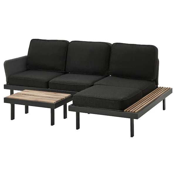 IKEA REVSKÄR 3-seat conversation set, outdoor anthracite/Järpön/Duvholmen anthracite