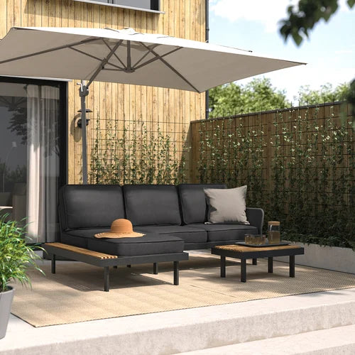 IKEA REVSKÄR 3-seat conversation set, outdoor anthracite/Järpön/Duvholmen anthracite